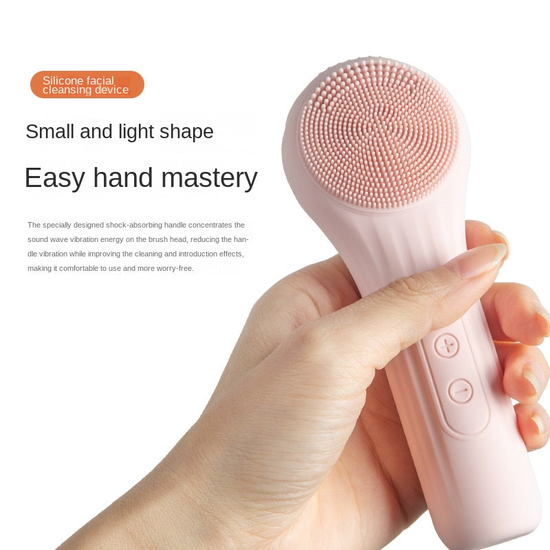 Facial Cleansing Device Silicone Facial Brush Ultrasonic Massage Import Instrument Electric Facial Cleaner Deep Pore Cleansing