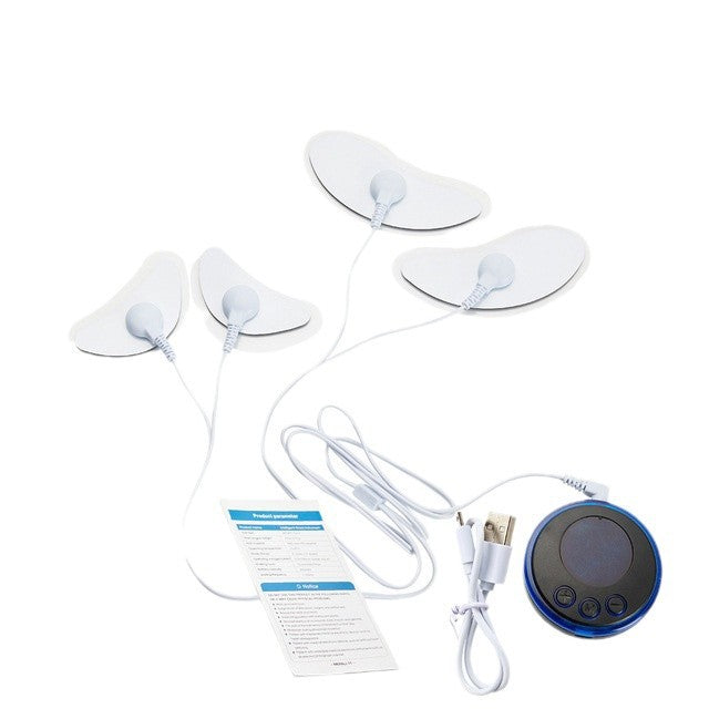 V-Shape Face Wrinkle Reduction EMS Facial Massager with Low-Frequency Pulse, Crescent-Shaped Beauty Device with Remote Control
