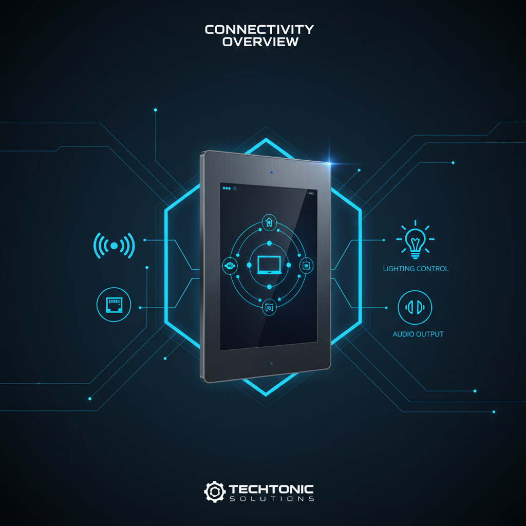 Smart Home Control Panel connectivity infographic