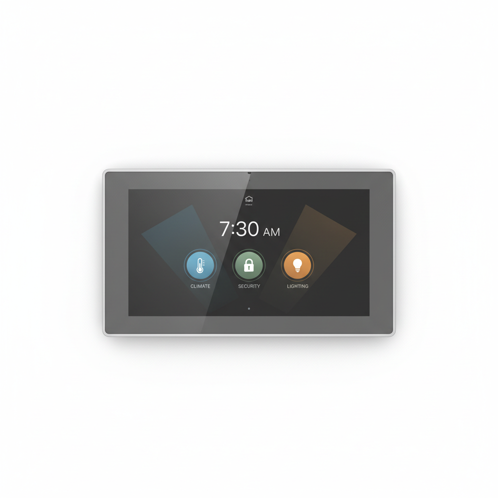 Smart Home Control Panel product flat lay